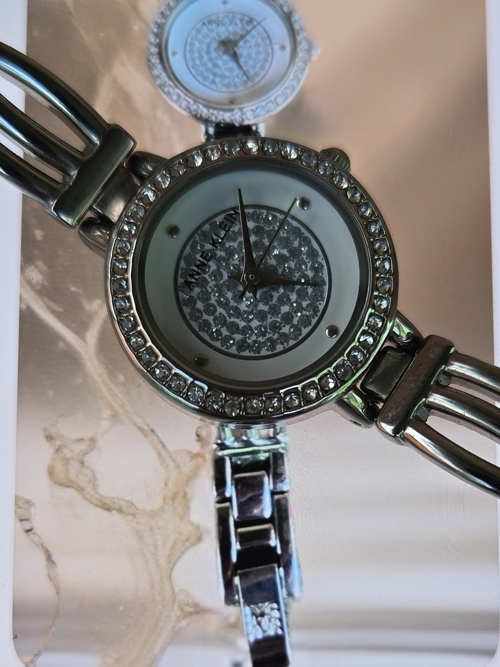 Anne Klein Women's Silver Crystal Watch